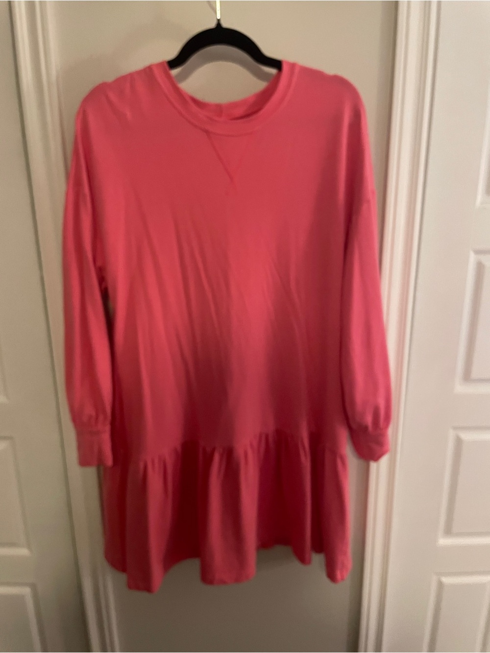 Pink Long Sleeve Jillian Harris Smash and Tess Ruffle-Hem Dress